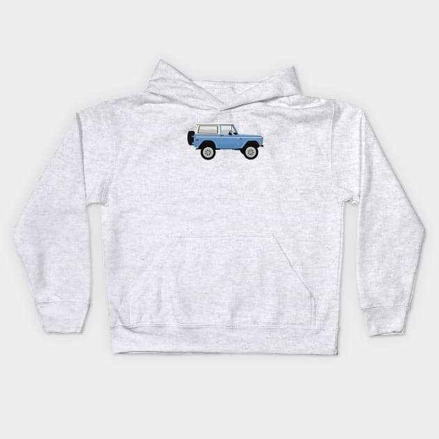 Ford Bronco Kids Hoodie by kindacoolbutnotreally